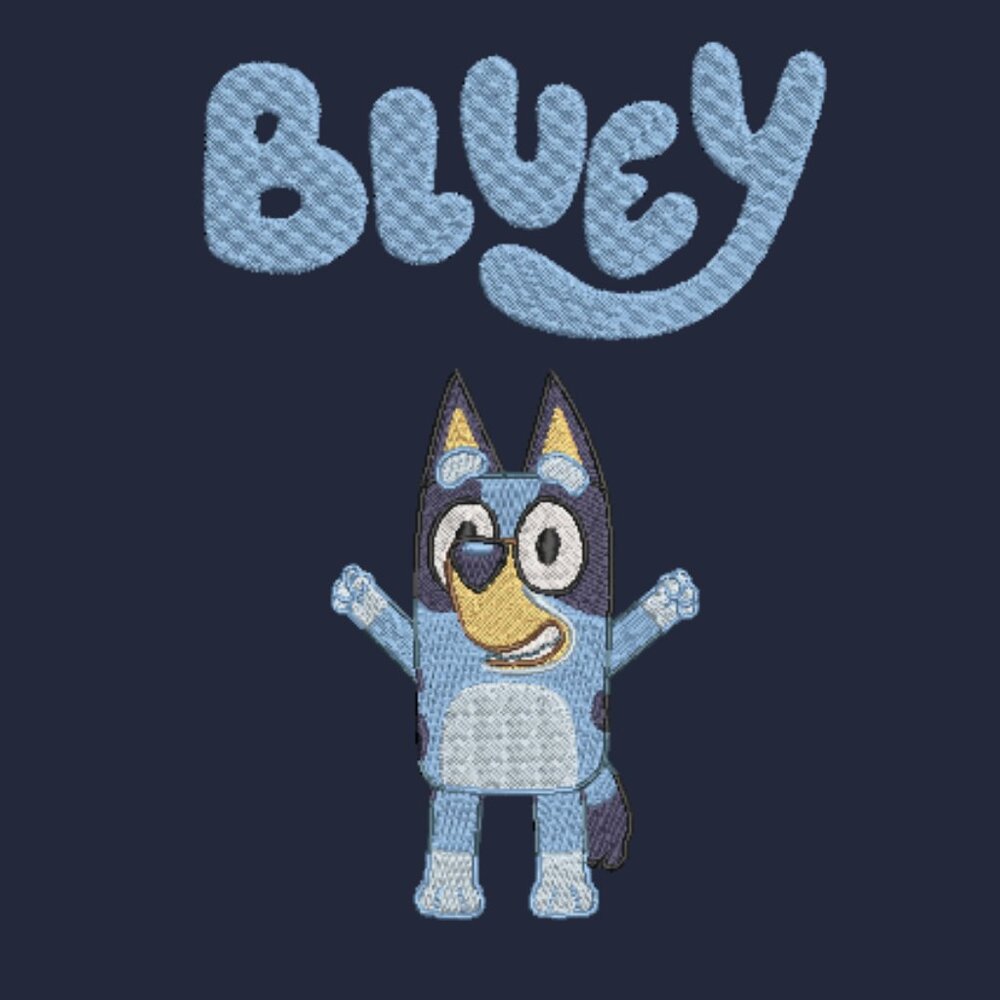 Bluey Sweatshirt YOUTH Embroidered Kids Unisex Crewneck Gift Dog Cartoon Cozy